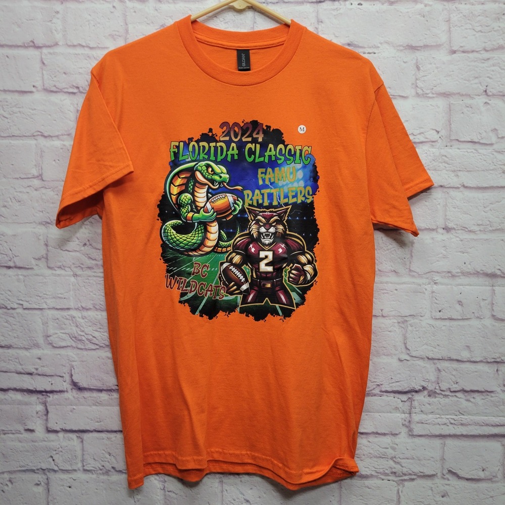 NEW 2024 Florida Classic Graphic Tshirt Mens M FAMU Rattlers Football Game Event